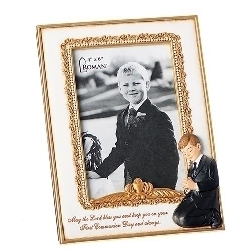 Frame First Communion Praying Boy