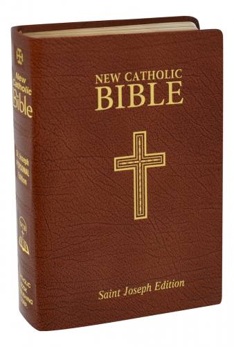 New Catholic Bible St. Joseph Regular Print Leather Brown