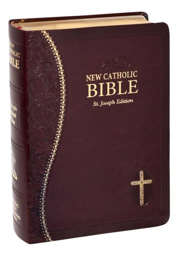 New Catholic Bible St. Joseph Regular Print Dura-Lux Burgundy