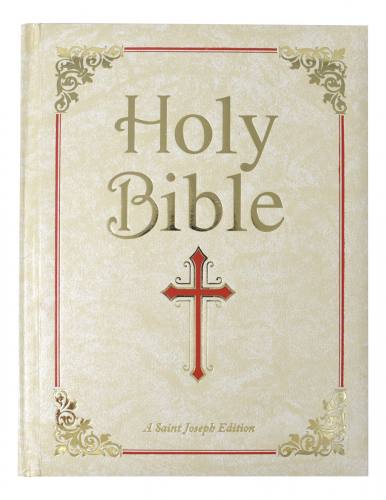 New Catholic Bible St Joseph Family Large Print Padded White