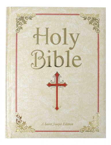 New Catholic Bible St. Joseph Family Large Print Padded White