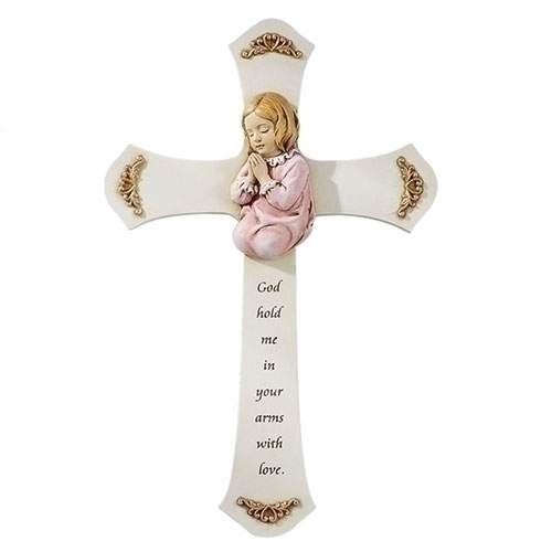 Cross Wall 8"  Praying Girl