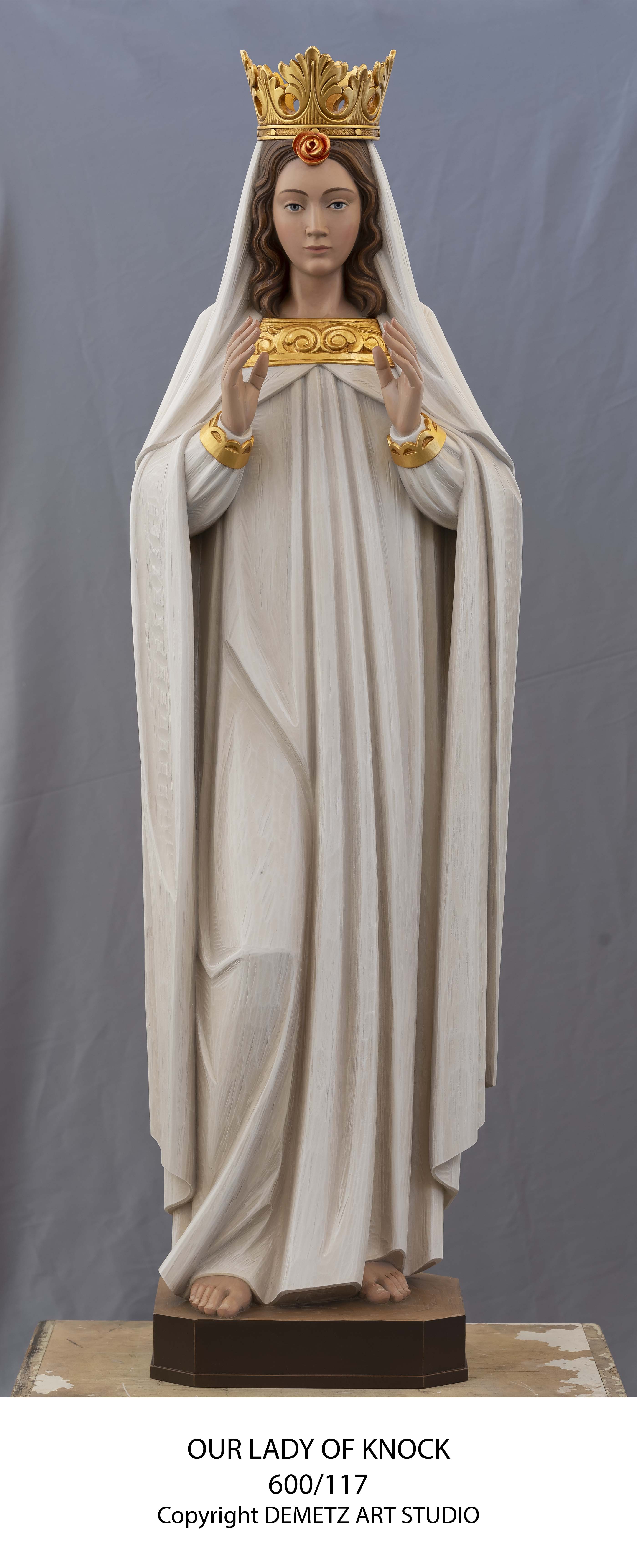 Statue Our Lady Of Knock 48" Linden Wood