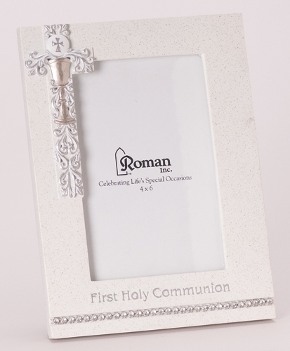 Frame First Communion Silver Scrollwork Chalice