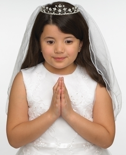 First Communion Veil Hannah Tiara Style