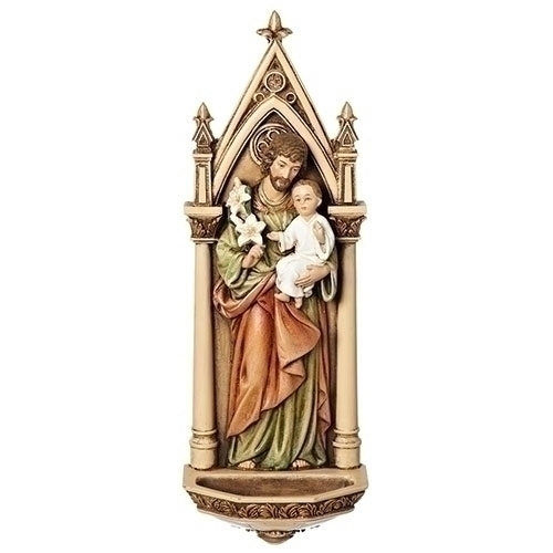 Holy Water Font 7.75" St Joseph