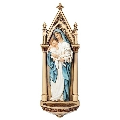 Holy Water Font 7.75" Mary with Child