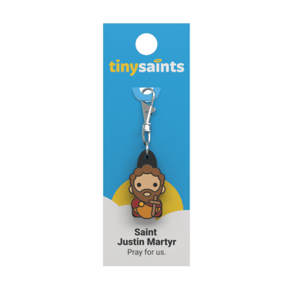 Tiny Saints Charm St. Justin Martyr