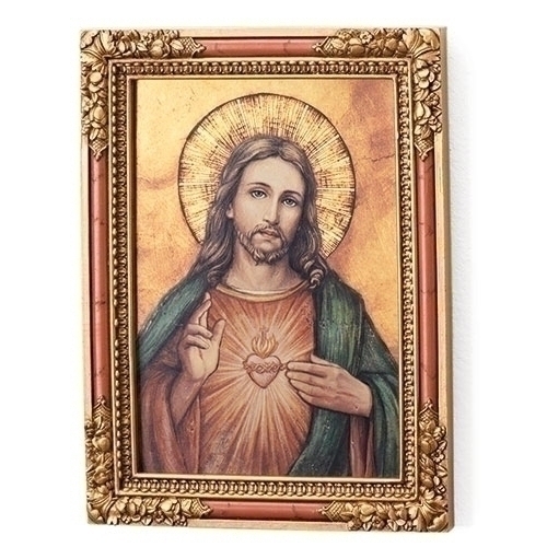Plaque Sacred Heart of Jesus Icon