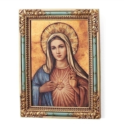 Plaque Immaculate Heart of Mary Icon