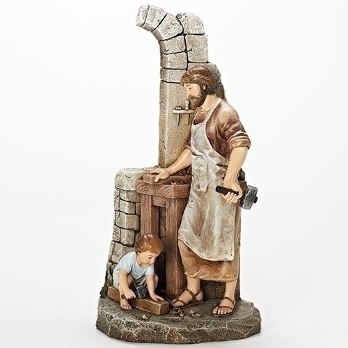 Statue 12.75" Carpenter Apprentice