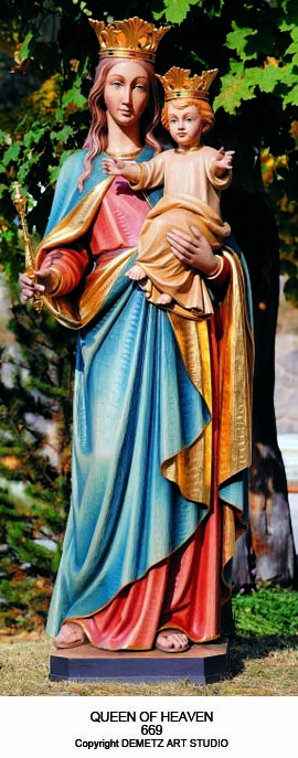 Statue Queen Of Heaven 30" Fiberglass