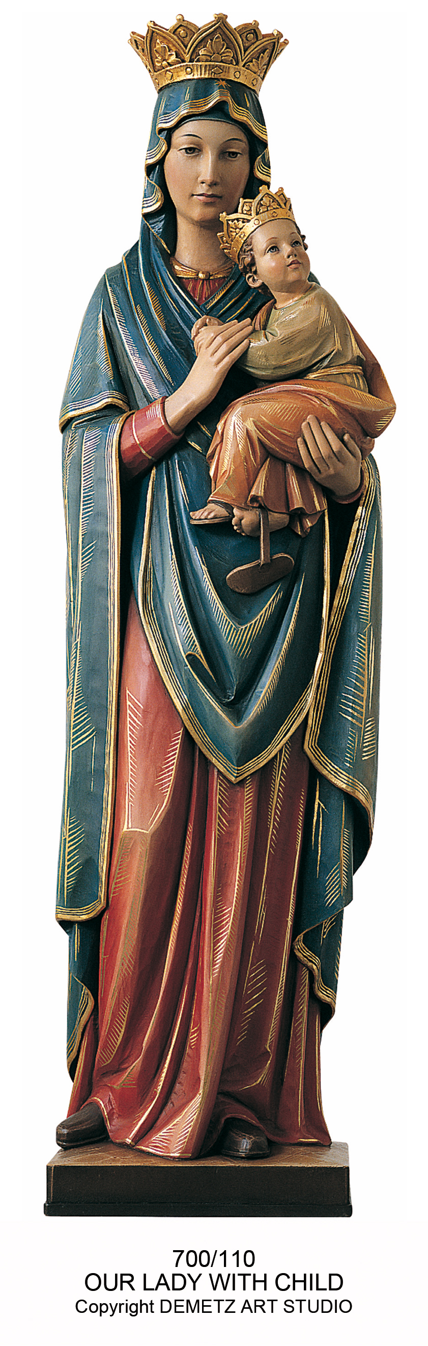 Statue Our Lady Of Perpetual Help 36" Linden Wood