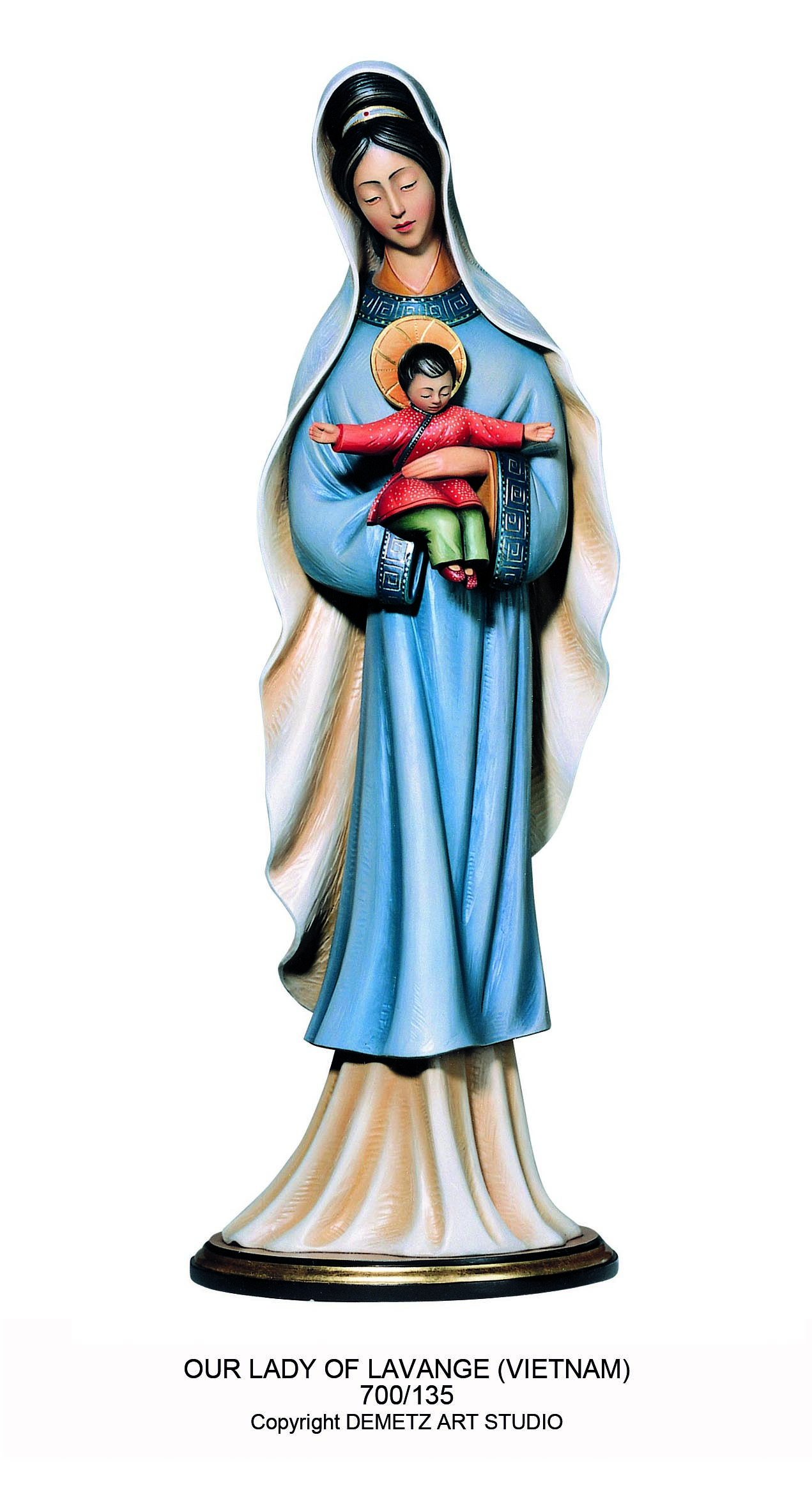 Statue Our Lady Of La Vang (Vietnam) 36" Linden Wood