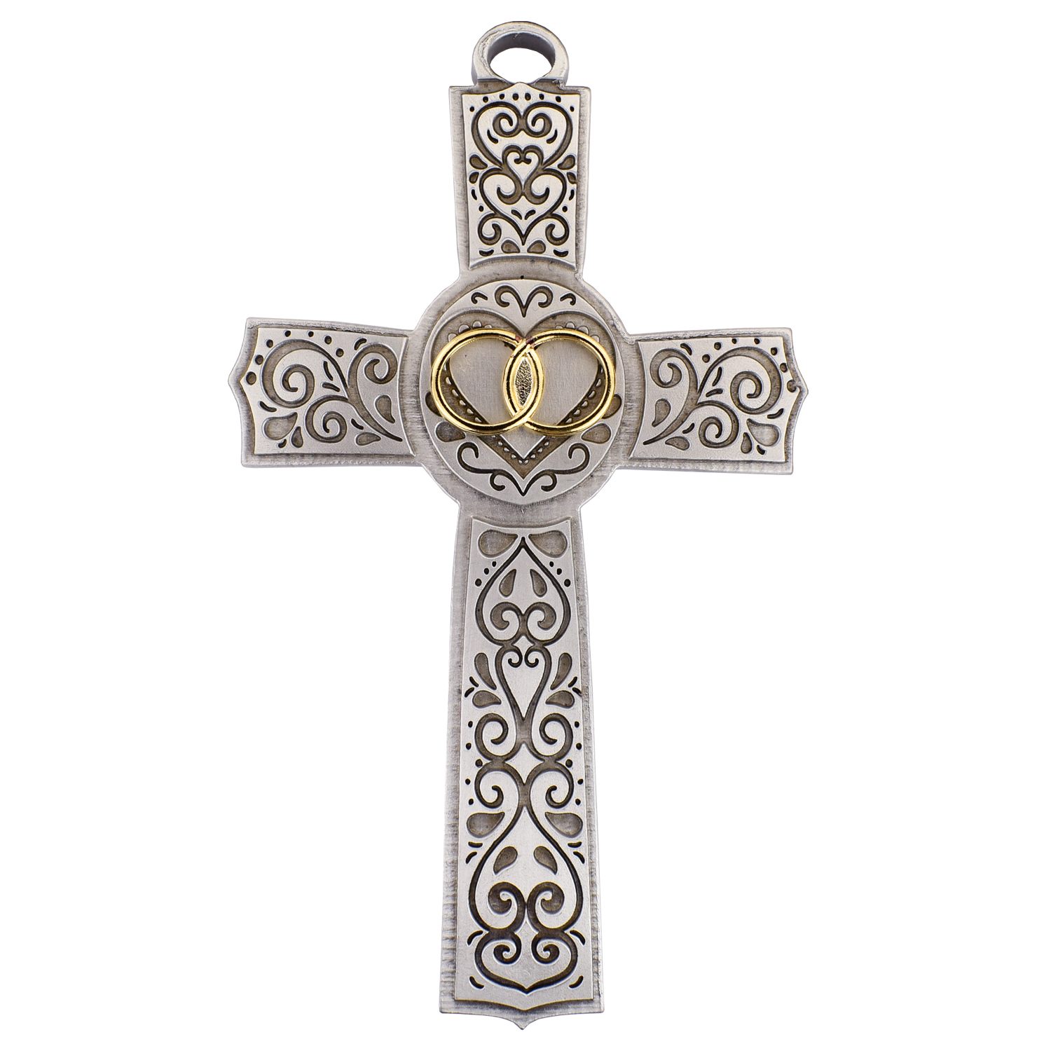 6in Pewter Filigree Wedding Cross