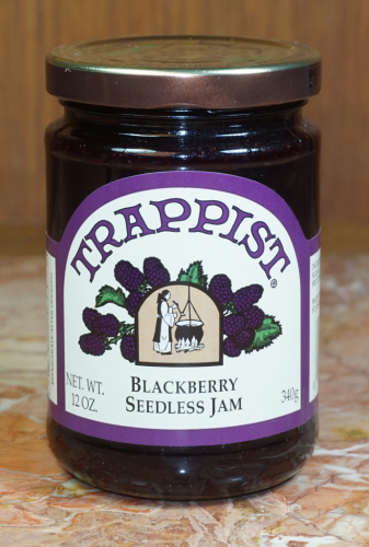 Trappist Preserves Blackberry Seedless Jam 12 oz. Jar