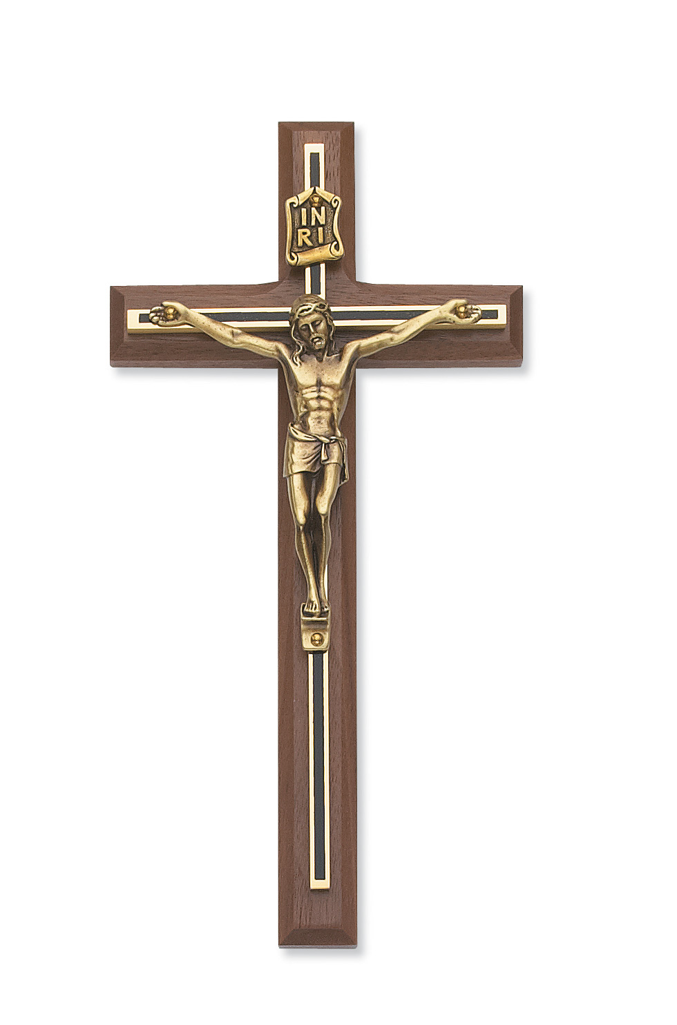 8 in. Walnut Stain Crucifix