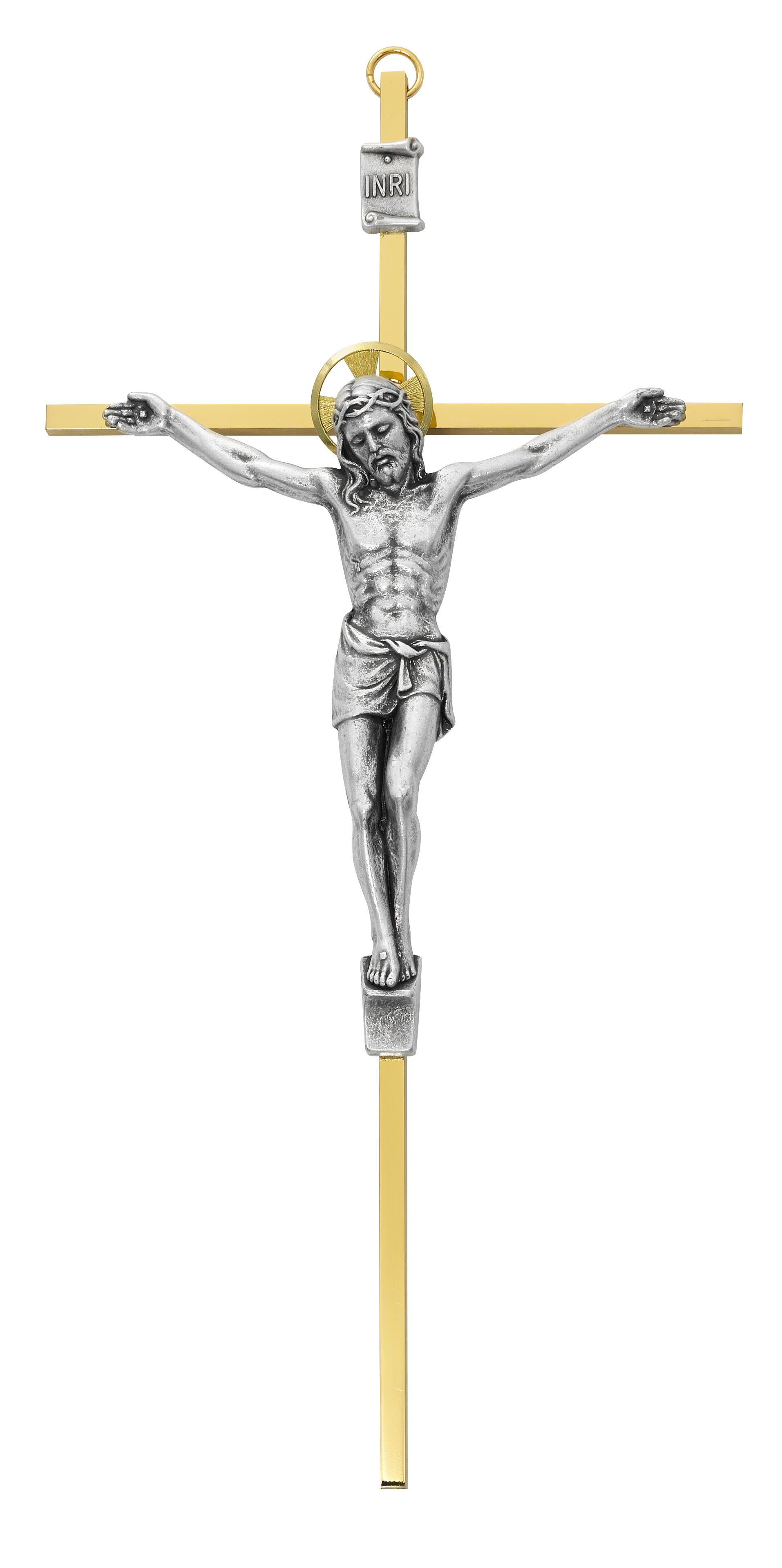 10" Brass Crucifix