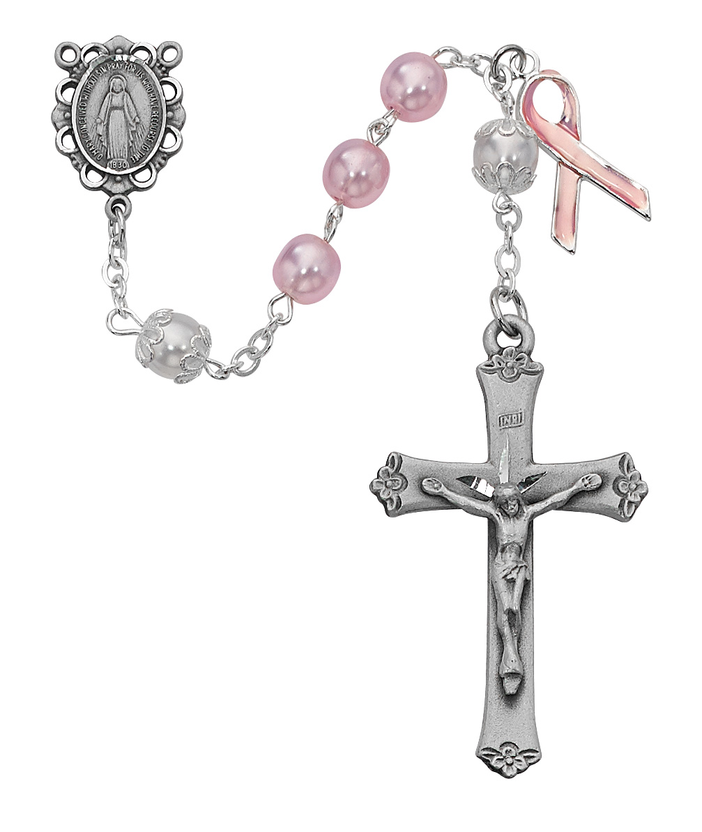Pink Pearl like  Cancer Rosary