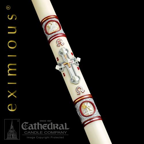 Paschal Candle Upon This Rock Size 4: 1-15/16" x 39"