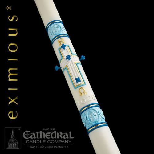 Paschal Candle Most Holy Rosary Size 4: 1-15/16" x 39"