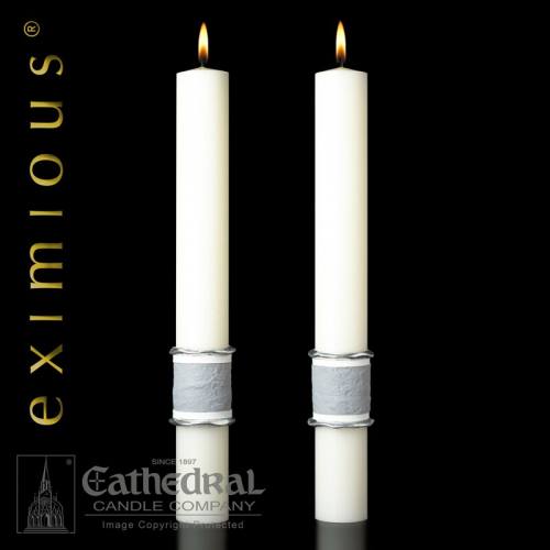 Paschal Way of the Cross Complementing Altar Candles Pair