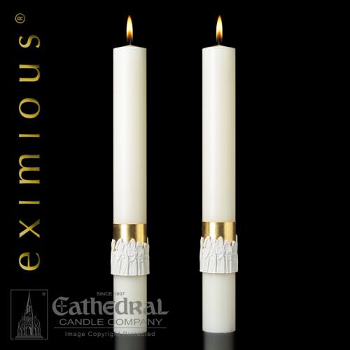 Paschal The Twelve Apostles Complementing Altar Candles Pair