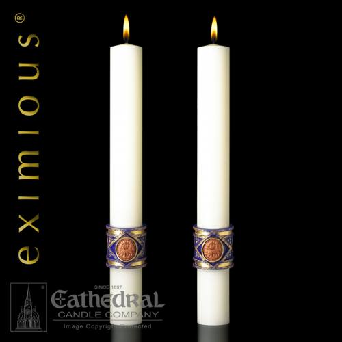 Paschal Lilium Complementing Altar Candles Pair