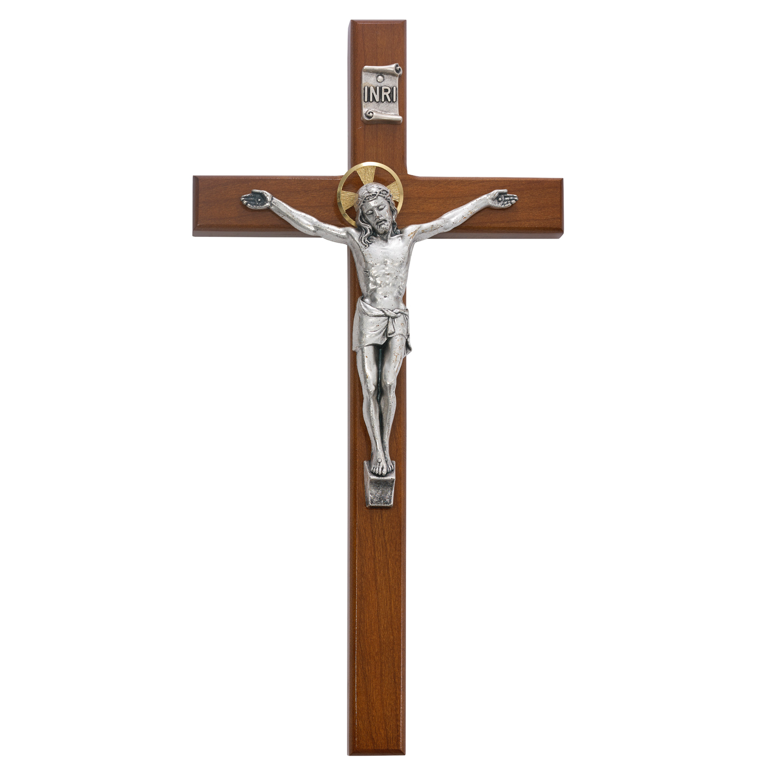 10 in. Cherry Wood Crucifix