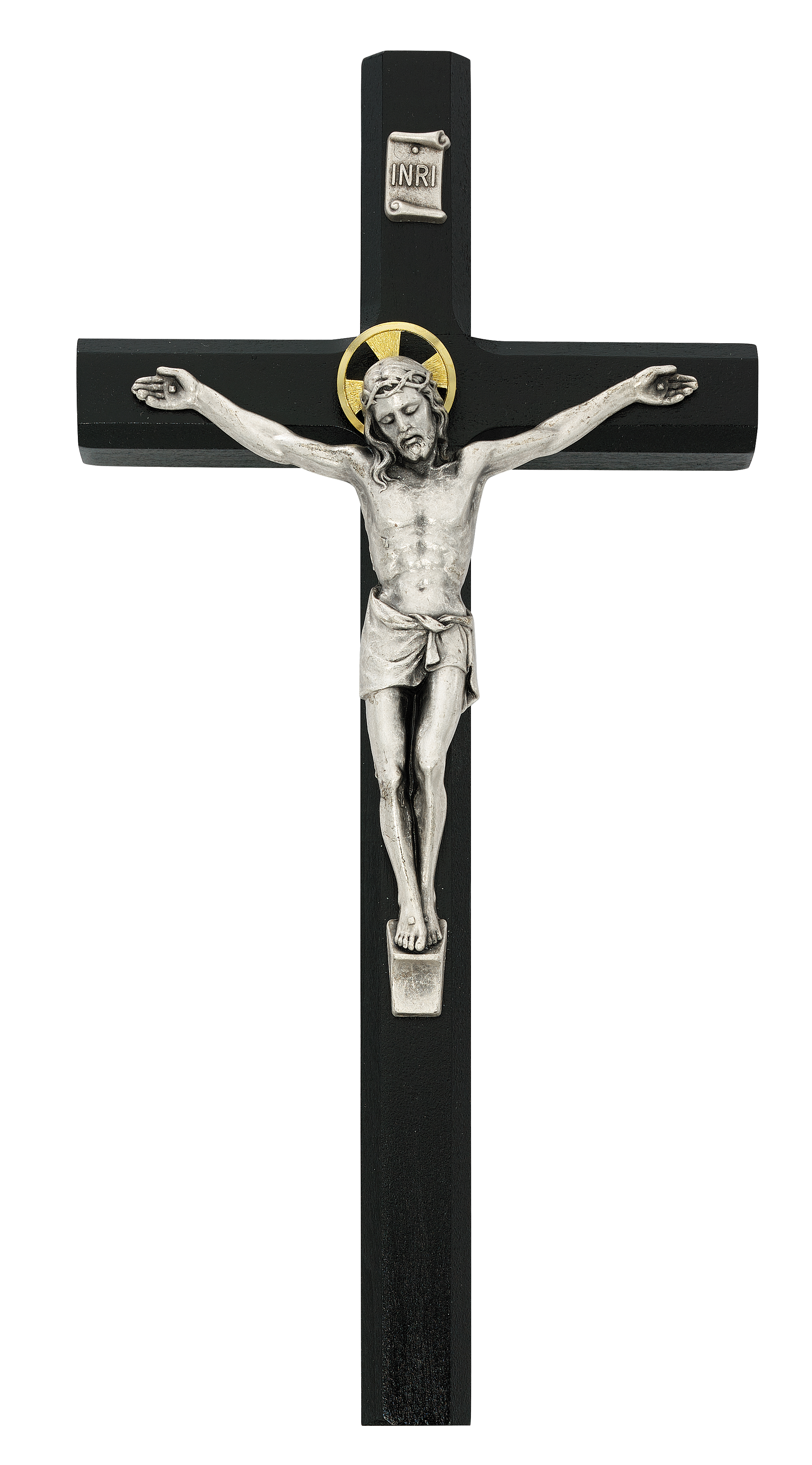 10in Black Painted Crucifix