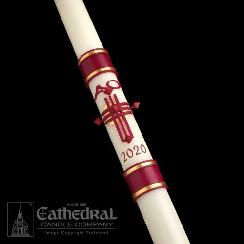 Paschal Candle Crux Trinitas Size 9: 3" x 36"