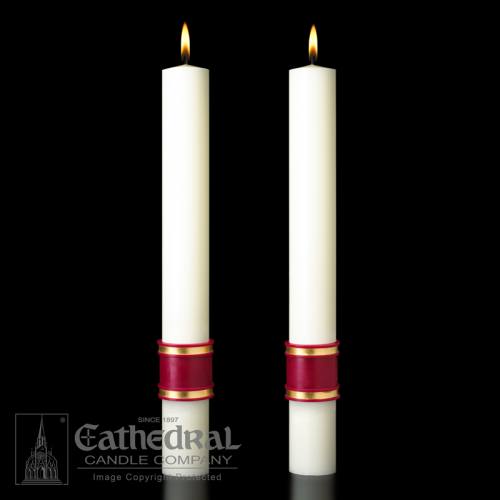 Paschal Crux Trinitas Complementing Altar Candles Pair