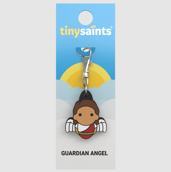 Tiny Saints Charm Guardian Angel Bronze