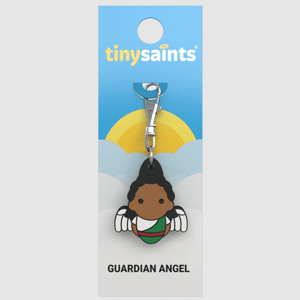 Tiny Saints Charm Guardian Angel Dark