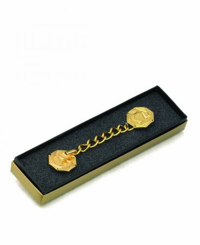 Gold Plated Cope Clasp with Alpha and Omega