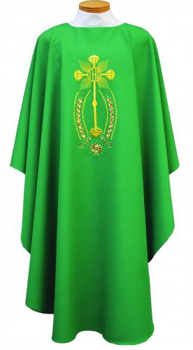 Chasuble Poly Linen Weave Monstrance