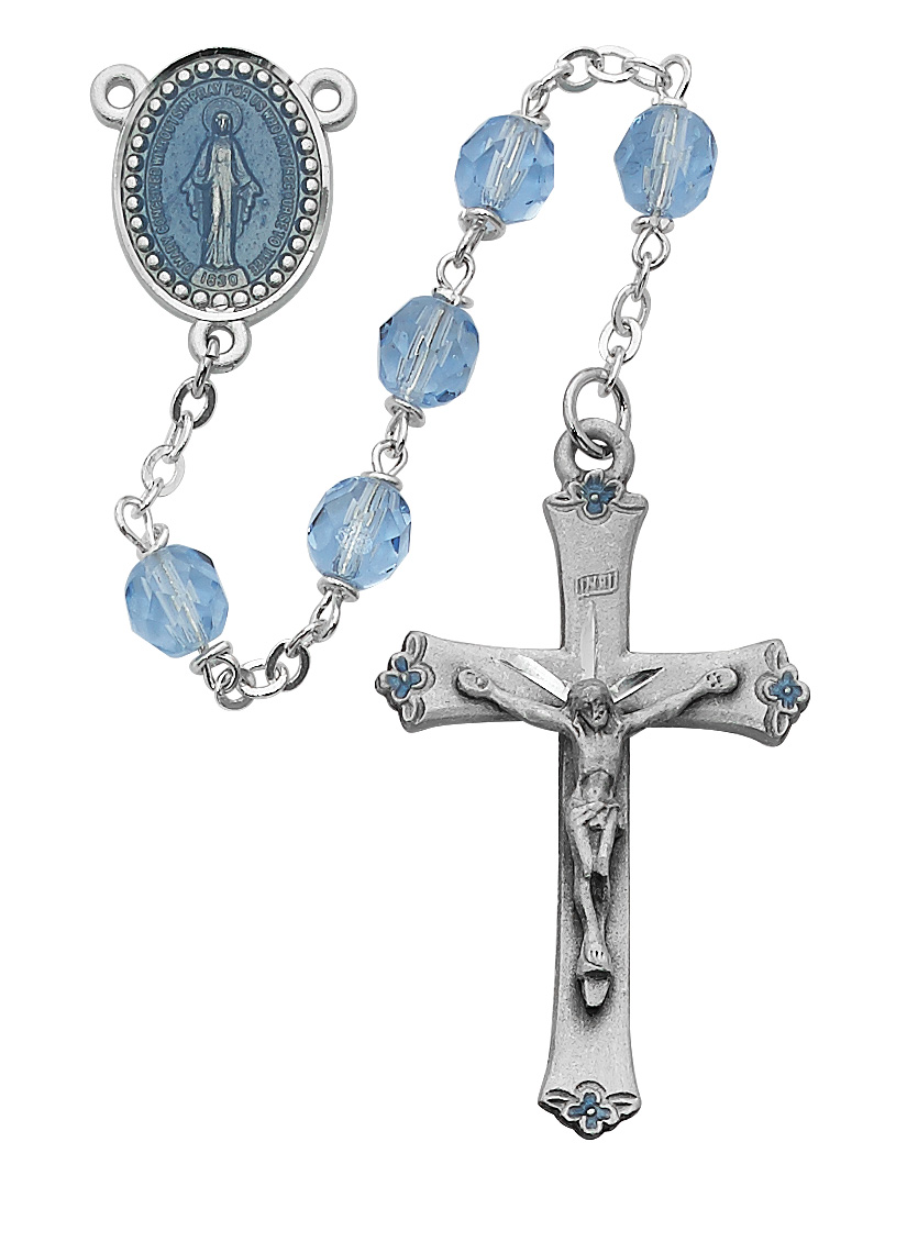 Blue Glass Rosary