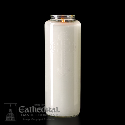 Clear 6 Day Glass Bottle Candle