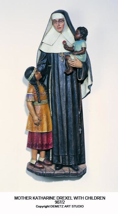 Statue St. Katharine Drexel  - 3/4 Relief 48" Fiberglass