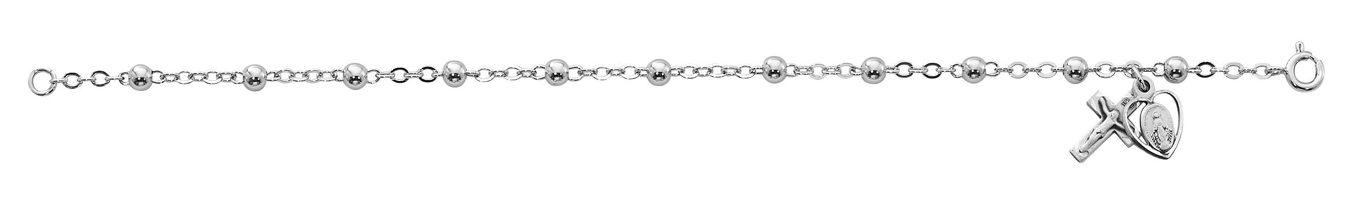 7.5in All Sterling Bracelet 4mm Bead