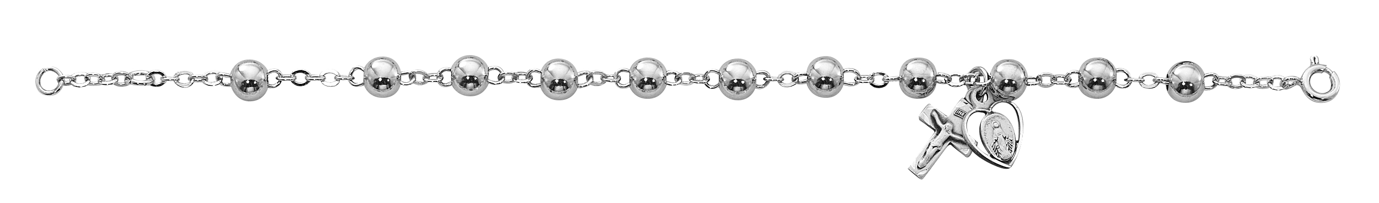 7.5in All Sterling Bracelet 6mm Bead