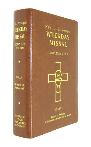 Weekday Missal Vol 1 St. Joseph Regular Print Imit Leather Brown