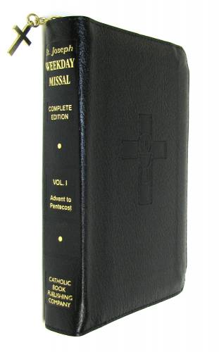 Weekday Missal Vol 1 St. Joseph Regular Print Leather Zipper