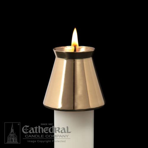 Candle Follower Polished Brass 1-1/8 Inch New Style