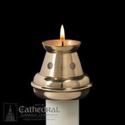 Candle Follower Polished Brass 3-1/2 Inch Bove