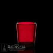 Votive Candle Glass 15 Hour Ruby Individual