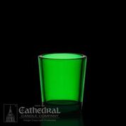 Votive Candle Glass 15 Hour Green 1 Dozen