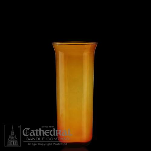 8-Day Sanctuary Glass Globe Flared Amber