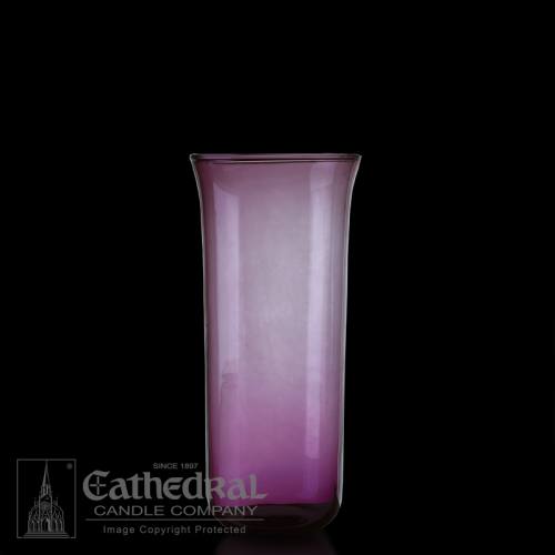 8-Day Sanctuary Glass Globe Flared Purple