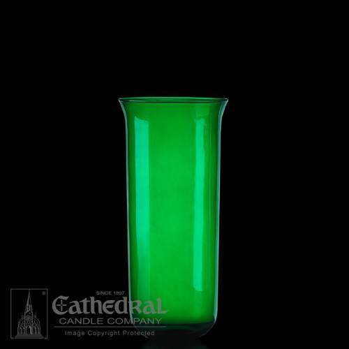 8-Day Sanctuary Glass Globe Flared Green